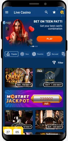 App for IOS Mostbet India