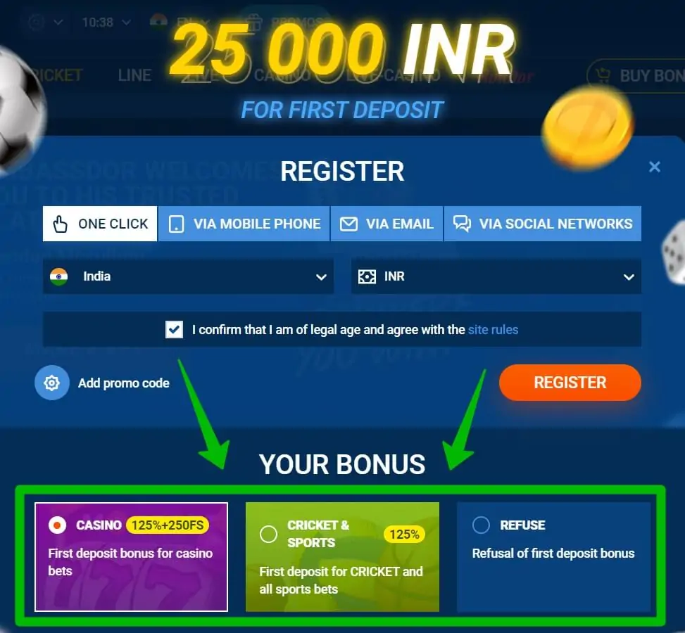 Registration promo code Mostbet for India and Bangladesh