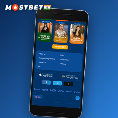 Mostbet 125% first deposit match bonus icon with stacked chips and rising arrow
