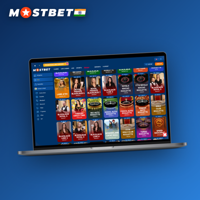 Mostbet web lobby open in a browser with casino and sportsbook menu visible