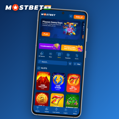Mostbet Casino games section featuring Megaways slots with cascading symbols