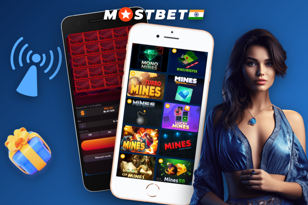 Mostbet Mines active round with six gems revealed and a glowing cash-out button on screen