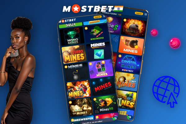 Mostbet Mines demo mode versus real INR play shown side by side on the same grid