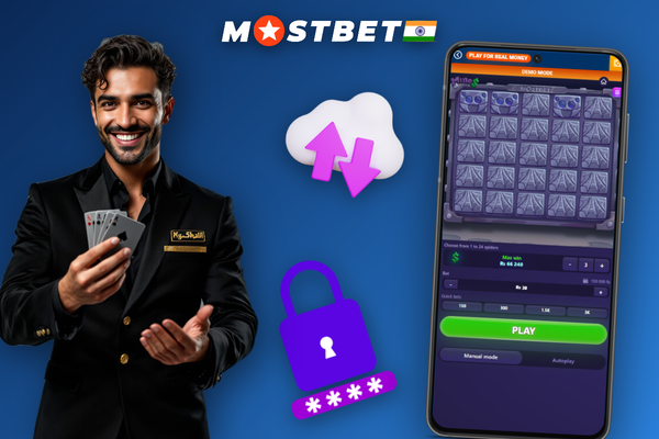 Mostbet Mines bet panel with INR stake input and mine-count selector before the round starts