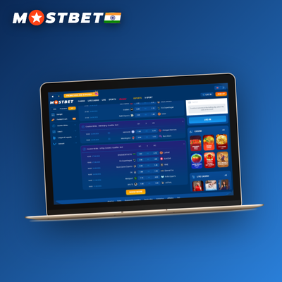 Mostbet desktop client running fullscreen with live sportsbook odds on monitor